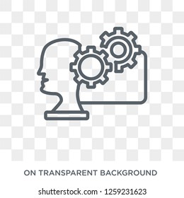 Strategy thought icon. Strategy thought design concept from Strategy 50 collection. Simple element vector illustration on transparent background.