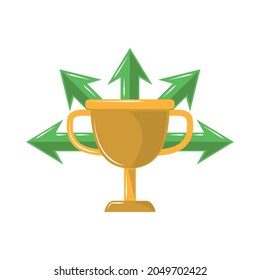 strategy trophy goals icon style