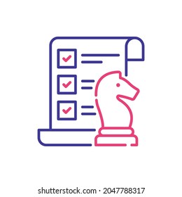 strategy vector 2 colour icon style illustration. EPS 10 file