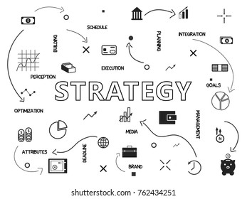 Strategy vector background illustration