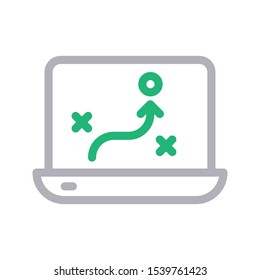 Strategy vector color line icon