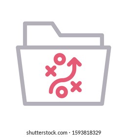 strategy vector color line icon 