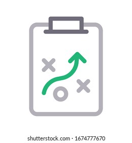 strategy vector color line icon 