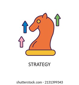 Strategy Vector Filled Outline Icon Design illustration. Fintech Symbol on White background EPS 10 File
