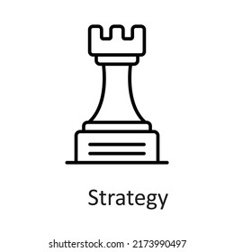 Strategy vector filled outline Icon Design illustration on White background. EPS 10 File