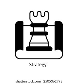 Strategy vector filled outline Icon Design illustration. Graphic Design Symbol on White background EPS 10 File