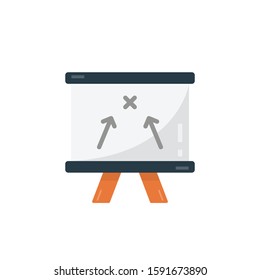 strategy vector flat color icon 