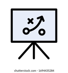 Flachfarbensymbol der strategischen Vektorillustration 