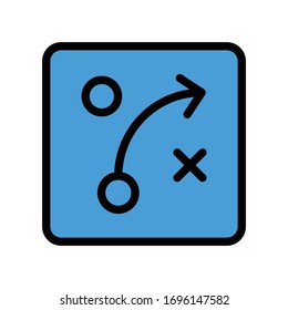 strategy vector flat color icon 