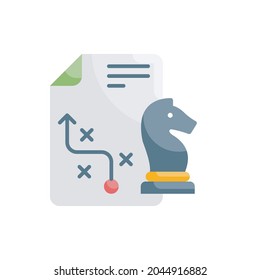 Strategy vector flat icon style illustration. EPS 10 file
