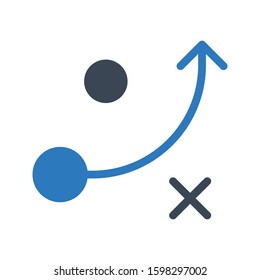 strategy vector glyph color icon 