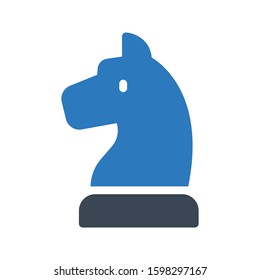 strategy vector glyph color icon 