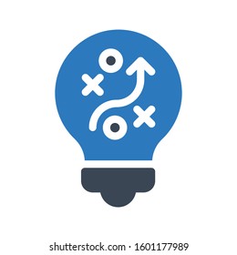 strategy vector glyph color icon 