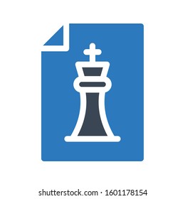 strategy vector glyph color icon 