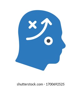 icono de color de glifo vectorial de estrategia 