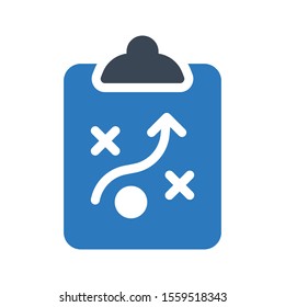strategy vector glyph colour icon 