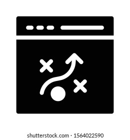 strategy vector glyph flat icon