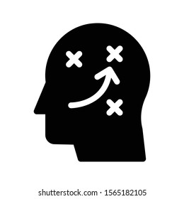 strategy vector glyph flat icon 
