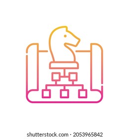 Strategy vector gradient icon style illustration. EPS 10 file