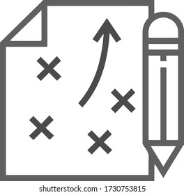 Strategy vector vector icon for app and web