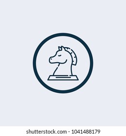 Strategy Vector Icon. Chess knight icon.