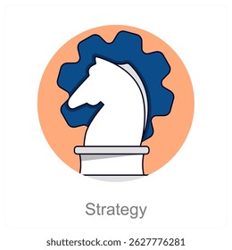 Strategy vector icon concept design