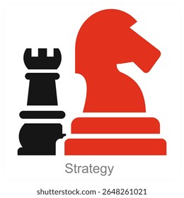 Strategy vector icon concept design