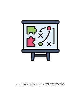 strategy vector icon filled line style. Perfect for website, application, commerce, presentation, logo and more. modern color line icon