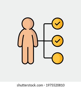 Strategy vector icon illustration sign