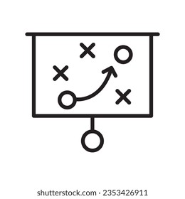 strategy vector icon isolated on white background
