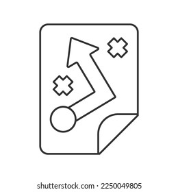 Strategy vector icon. Line sign for mobile concept and web design. Symbol, logo illustration. Vector graphics
