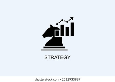 Icono de Vector de estrategia o ilustración de logotipo