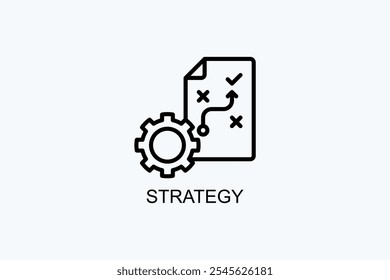 Ilustração De Logotipo Ou Ícone De Vetor De Estratégia