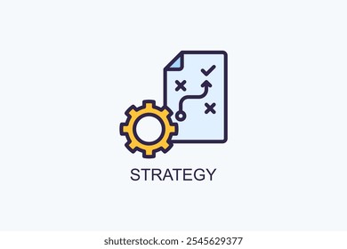 Strategiesymbol oder Logo-Illustration