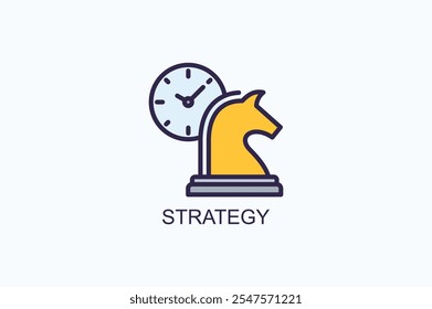 Strategy Vector Icon Or Logo Illustration