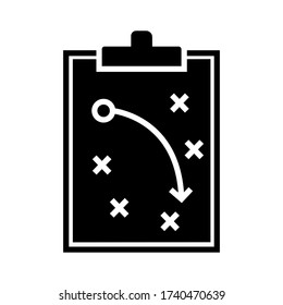 Icono de vector de estrategia. signo de ilustración de plan. símbolo táctico. logotipo del juego.
