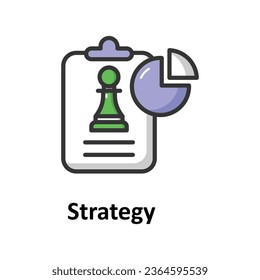 Strategy vector icon which can easily modify or edit

