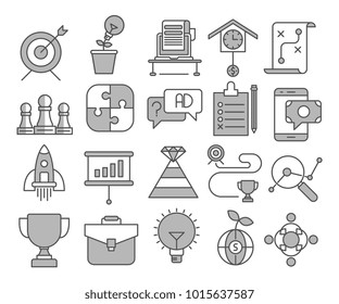 Strategy vector icons