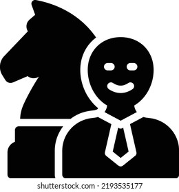 ilustración del vector de estrategia en un fondo transparente.Símbolos de calidad premium.Icono vector glifos para el diseño de concepto y gráfico.