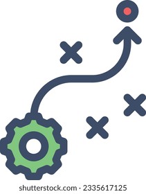 strategy Vector illustration on a transparent background.Premium quality symmbols.Stroke vector icon for concept and graphic design. 
