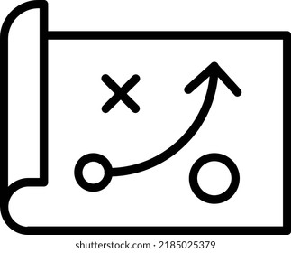 Strategy Vector Line Icon Design