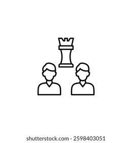 Strategy vector line icon icons design