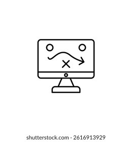 Strategy vector line icon icons design