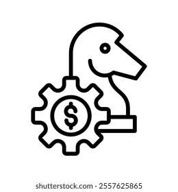 strategy Vector Lineal Icon on white background.