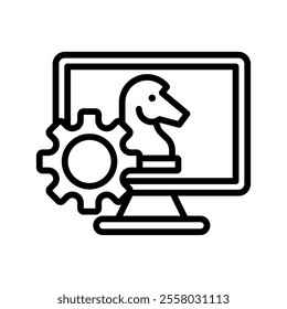 Strategy Vector Lineal Icon on white background.