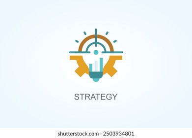 Ilustración De Vector De Estrategia O Símbolo De Logotipo