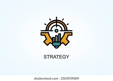 Ilustración De Vector De Estrategia O Símbolo De Logotipo