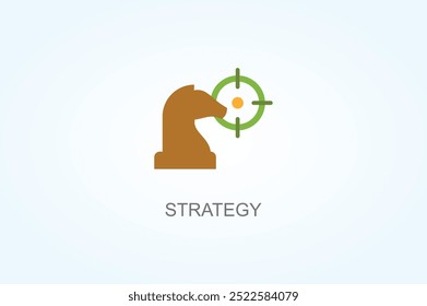 Ilustración de Vector de estrategia o símbolo de logotipo