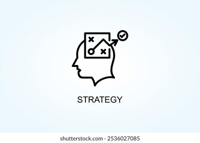 Ilustración De Vector De Estrategia O Símbolo De Logotipo
