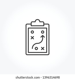 Strategy vector out line icon